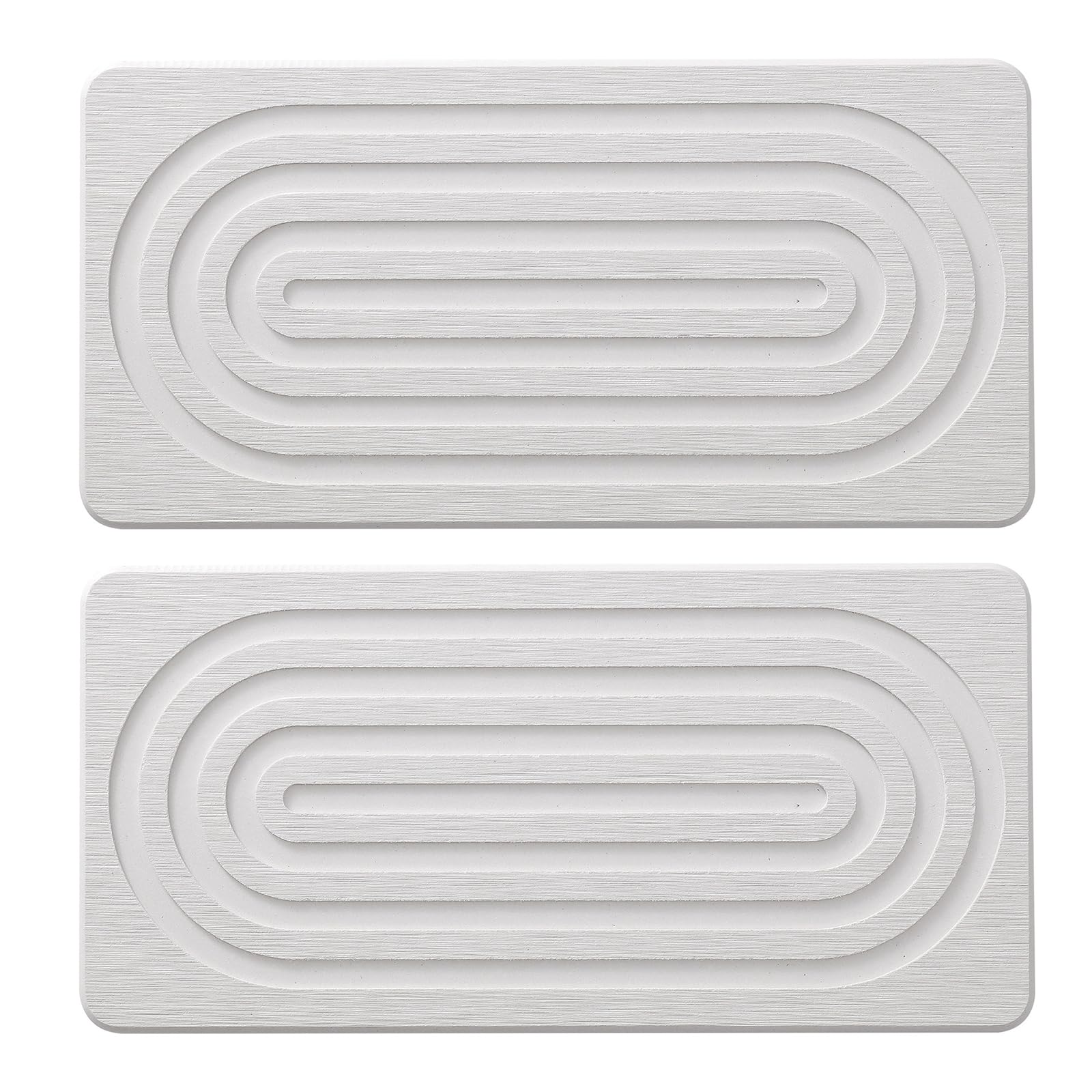 CAZSTYK Natural Stone Water Absorbing Soap Tray Set for Bathroom Countertop Fast Drying Modern Diatomite Soap Tray