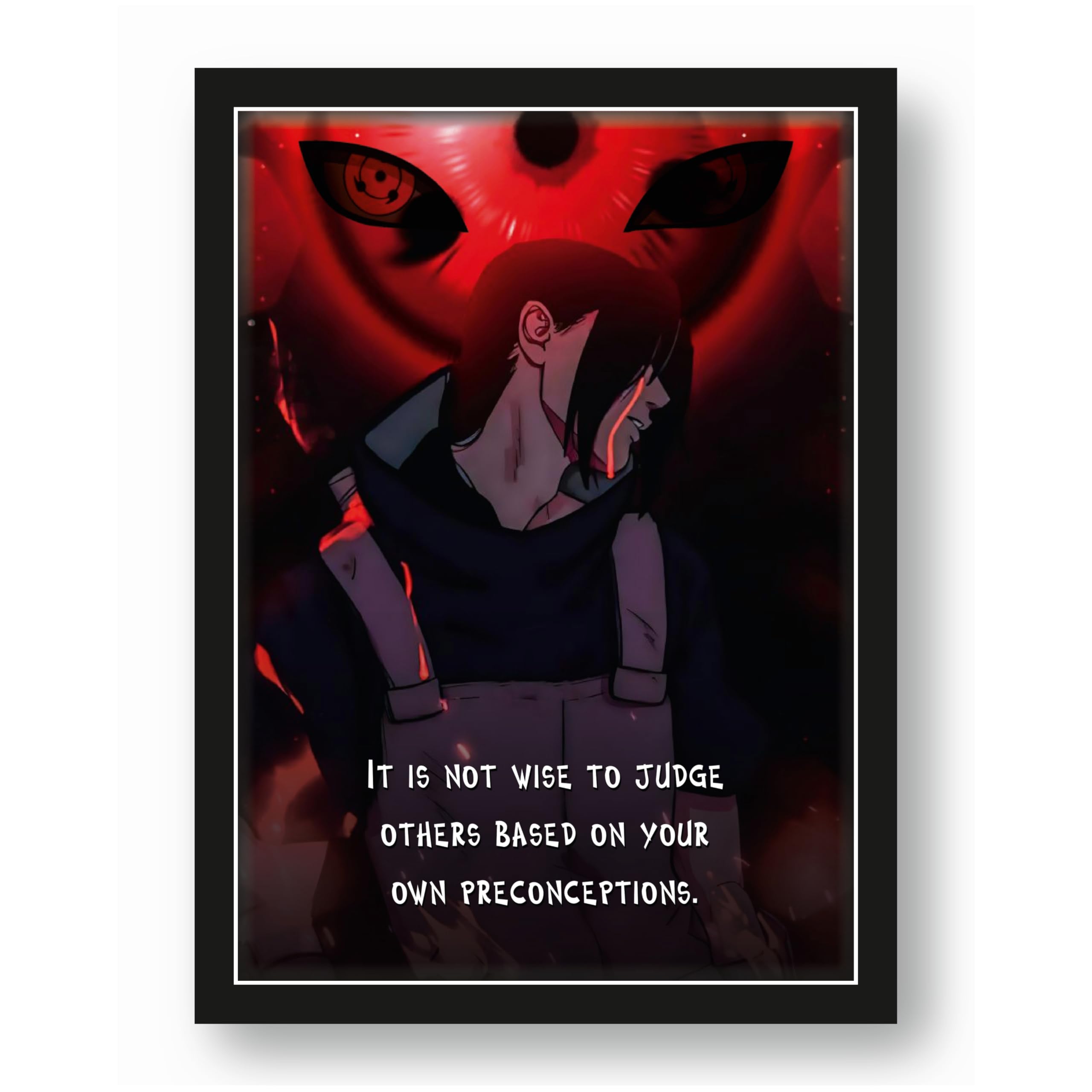 Itachi Uchiha Preconceptions Quote Photo Frame – 9.25 x 12.8 inch