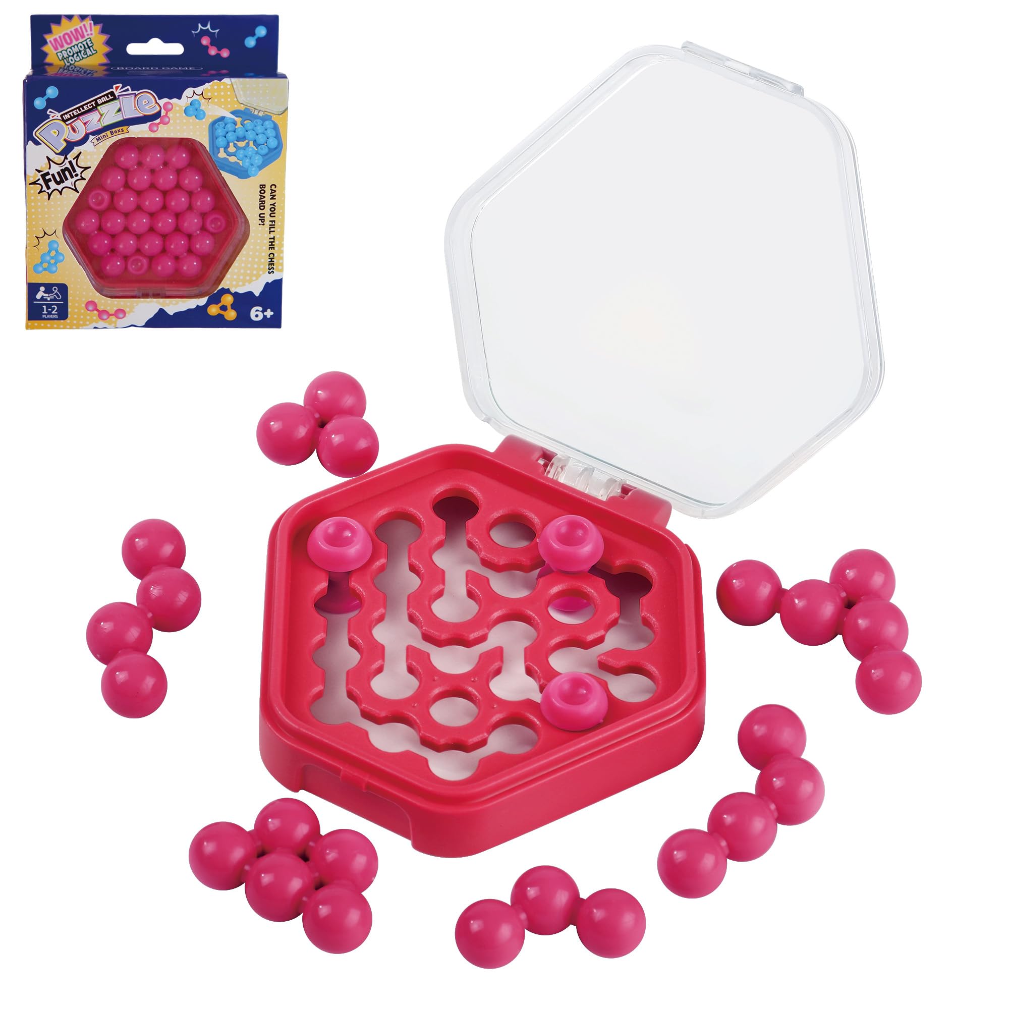 SuerteBrain Teaser Puzzles Games for Adults Logic Pocket Puzzle Beads Game for Kids 8-12 Toy Rush Hour Travel Game Educational Gift for Teens