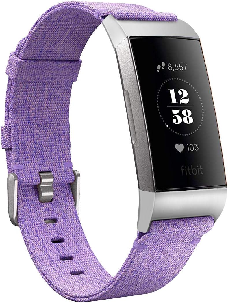 Karei Woven Bands Compatible with Fitbit Charge 3/Charge 3 SE, Soft Accessory Sports Band Replacement Strap Small Large for Fitbit Charge 3 Fitness Smart Watch Women Men