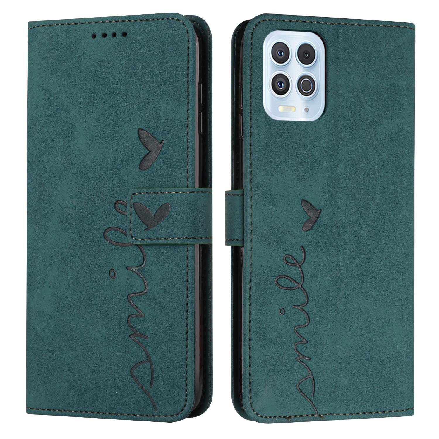 Dusgixar Moto Edge S & Moto G100 Cover, Flip Custodia Portafoglio Caso Libro Pelle PU e