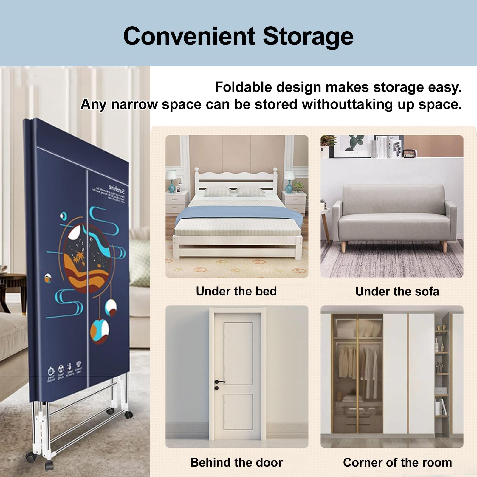 Sèche-linge électrique - 1500 W - Séchoir à Air Chaud