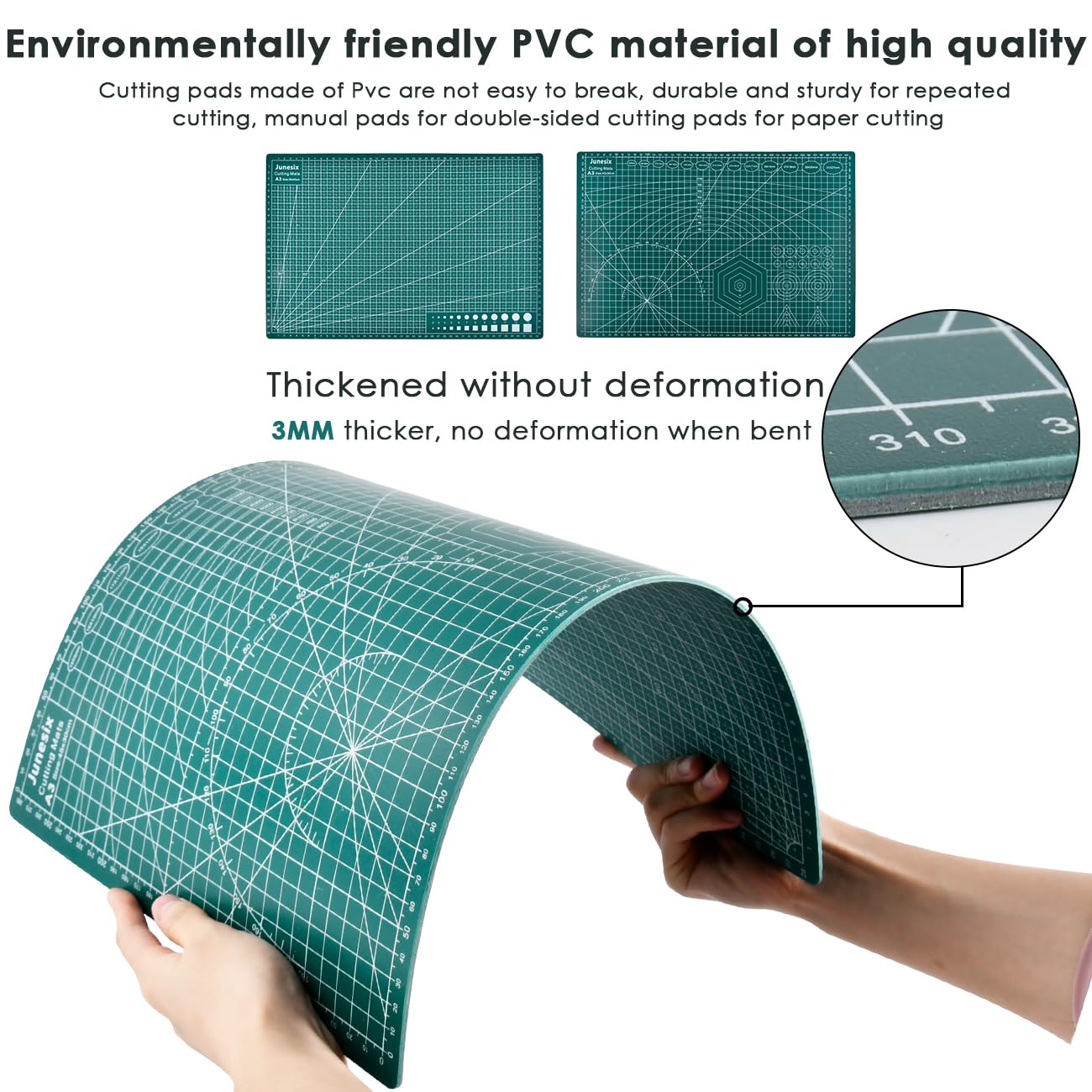 59PCS Base de Corte A3 Autocicatrizante, Tabla de Corte, Tabla Cortar Costura, Base de Corte de Doble Cara Cutting Mat, Protector Mesa Manualidades, Perfecta para Coser, Manualidades,Patchwork