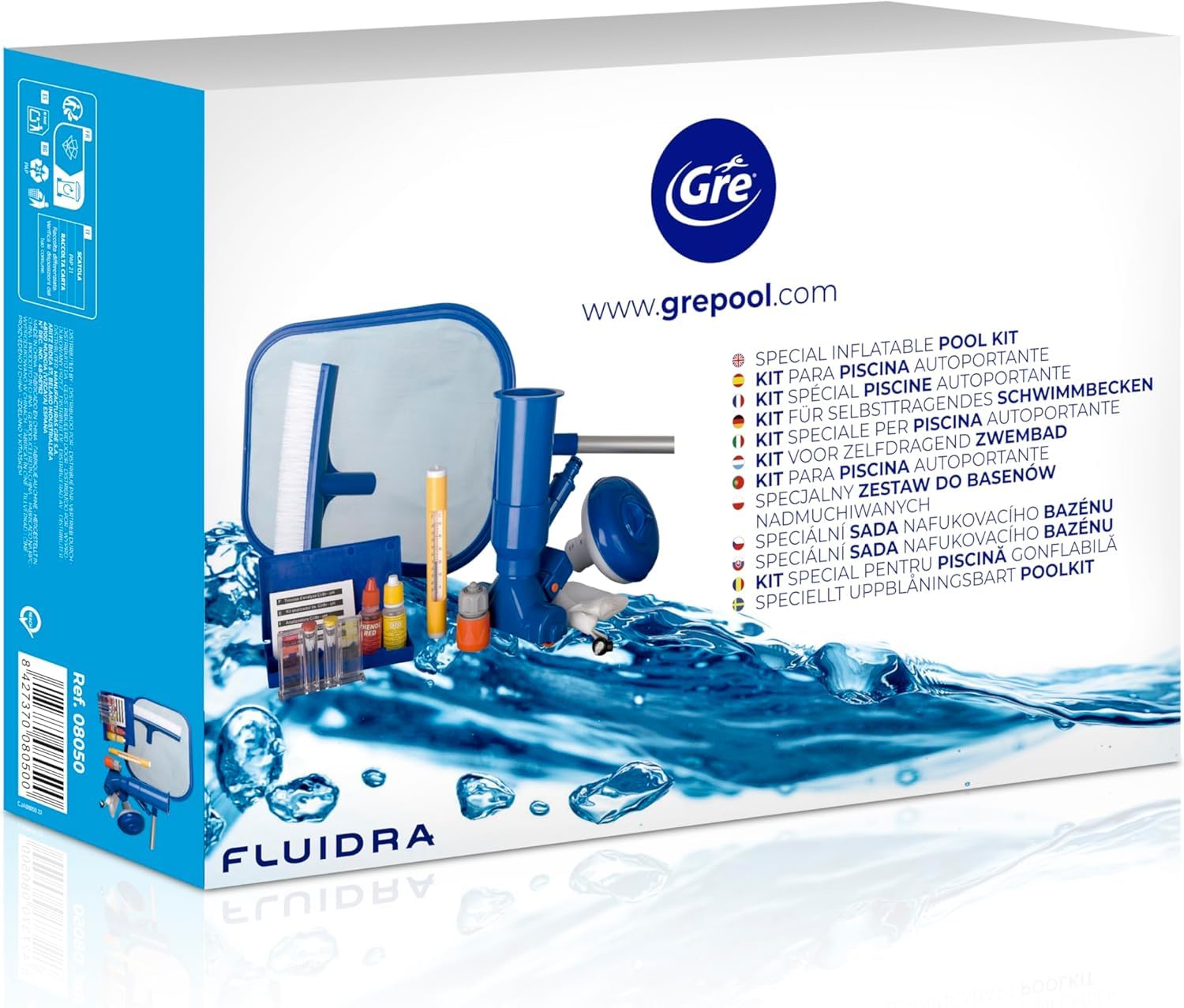 Gre 08050 - Kit di pulitori per piscine autoportanti o smontabili. Pulitori di fondo per piscine piccole