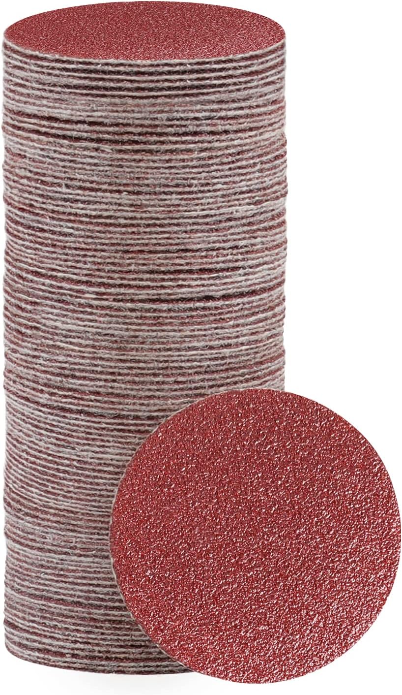 2 Inch Sanding Disc Sander Attachment Disc 80-Grit Hook and Loop Sandpaper Alumina Orbital Sander Pads for Polishing, Grinding, Woodworking