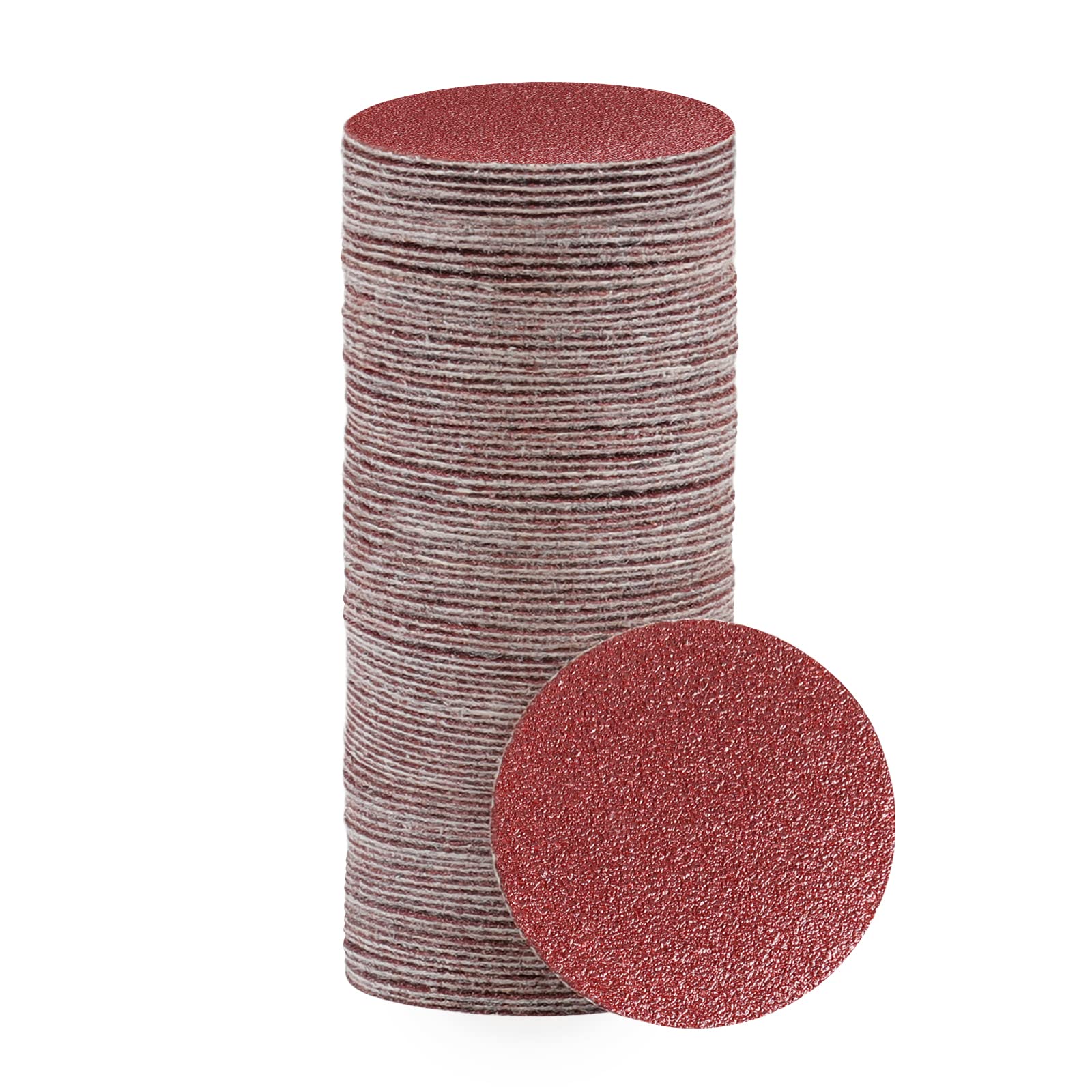 2 Inch Sanding Disc Sander Attachment Disc 80-Grit Hook and Loop Sandpaper Alumina Orbital Sander Pads for Polishing, Grinding, Woodworking