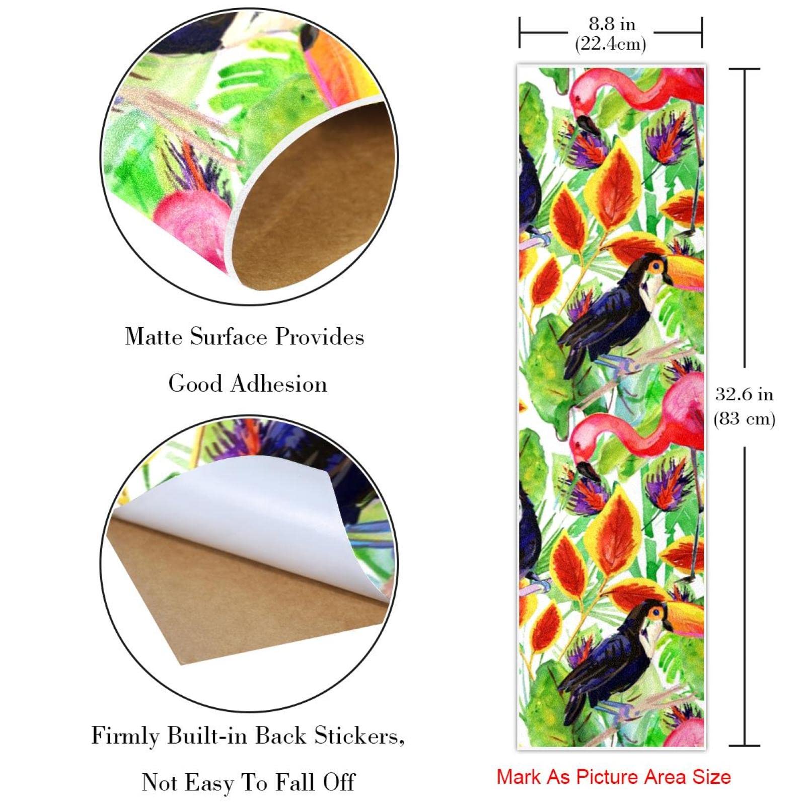 Toucan and Plant Lot de 2 feuilles de papier abrasif pour planche de skateboard et longboard