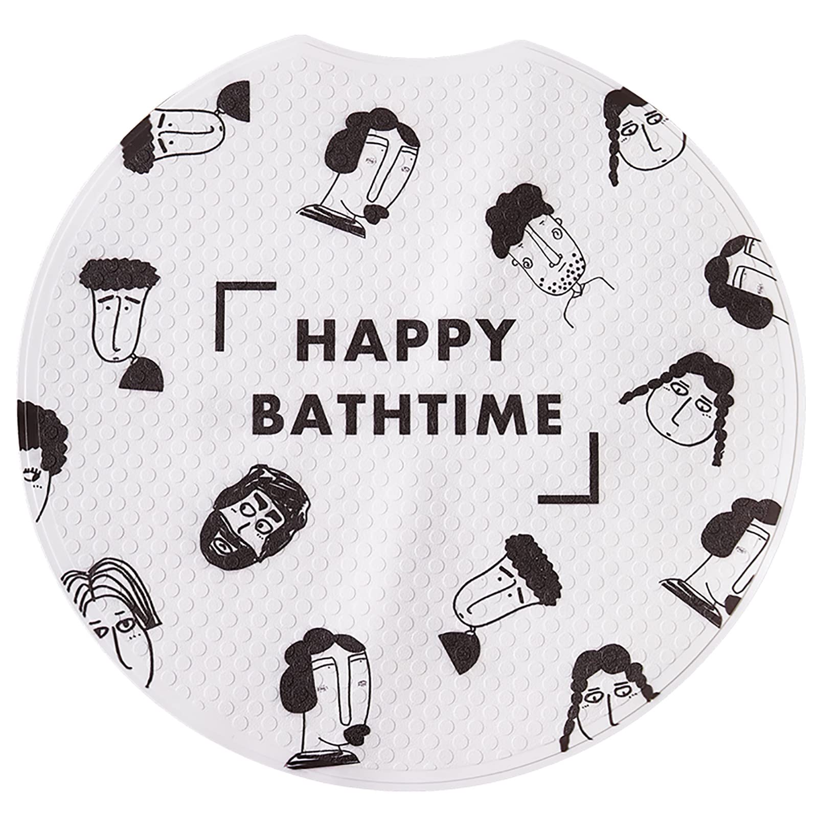 Tapis de bain antidérapant haut de gamme 55 x 55 cm en PVC blanc