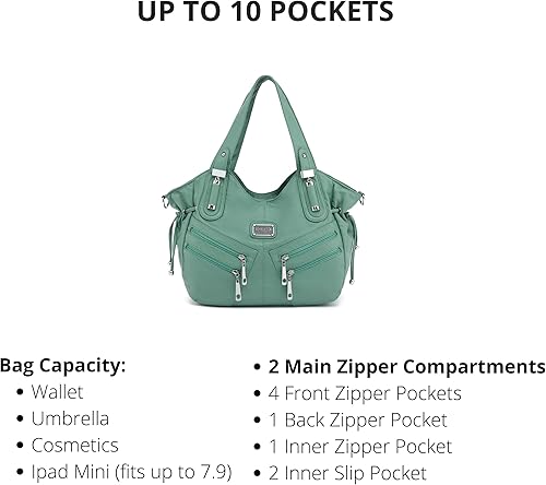 Miniatura 4 de SCARLETON Handbags for Women Purses for Women Women Purses and Handbags Womens Purse wMultiple Pockets H1485 Ash Grey, Black, Brown, Coffee Brown,