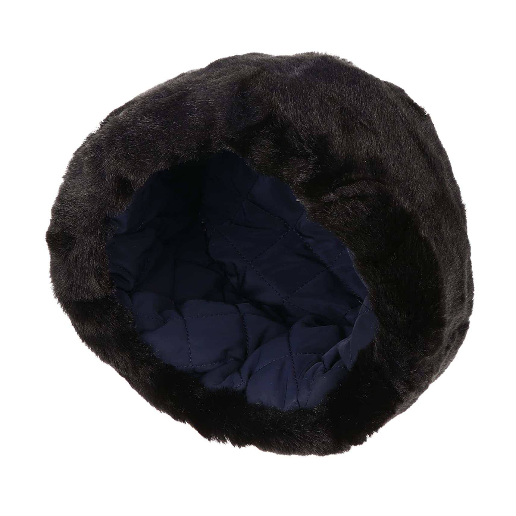 TINEASUR Stylish Faux Fur Plush Winter Hat for Seniors Warm and Comfortable Headwear for Men and Women Outdoor Activities and Cold Weather Black