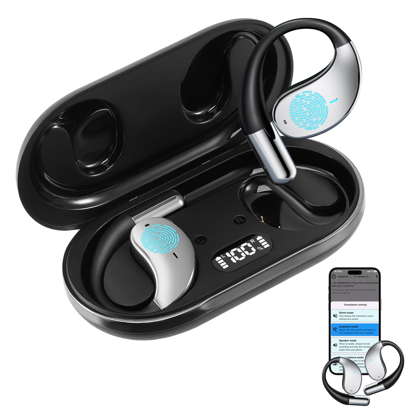 AI Übersetzer Kopfhörer - 144 Sprachen Echtzeit Ohne Internet