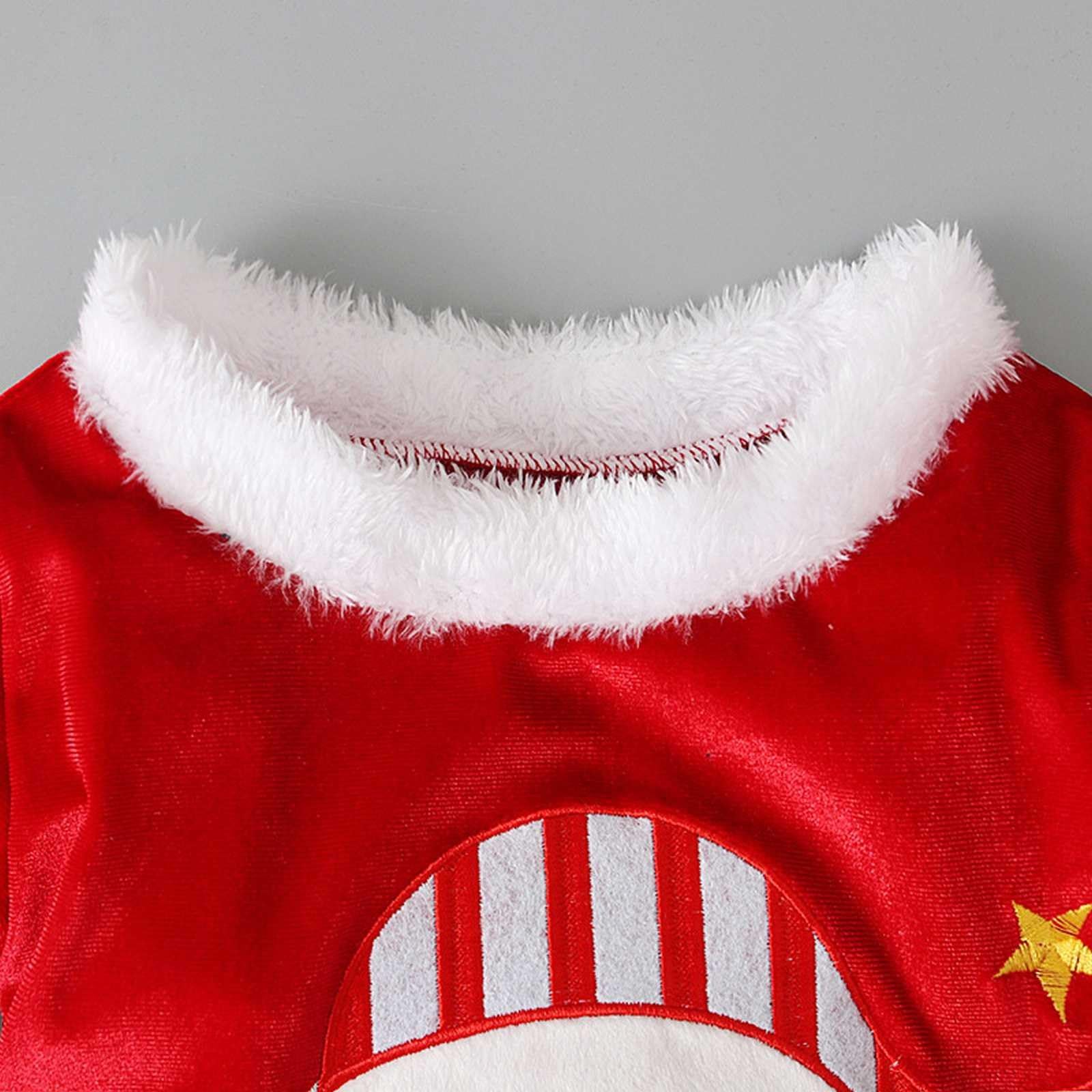 Niño Bebé Niños Niñas Traje Navidad Cosplay Patchwork O Cuello Tops Pantalones Sombrero 3PC Conjunto Trajes Trajes Buceo De Hombre