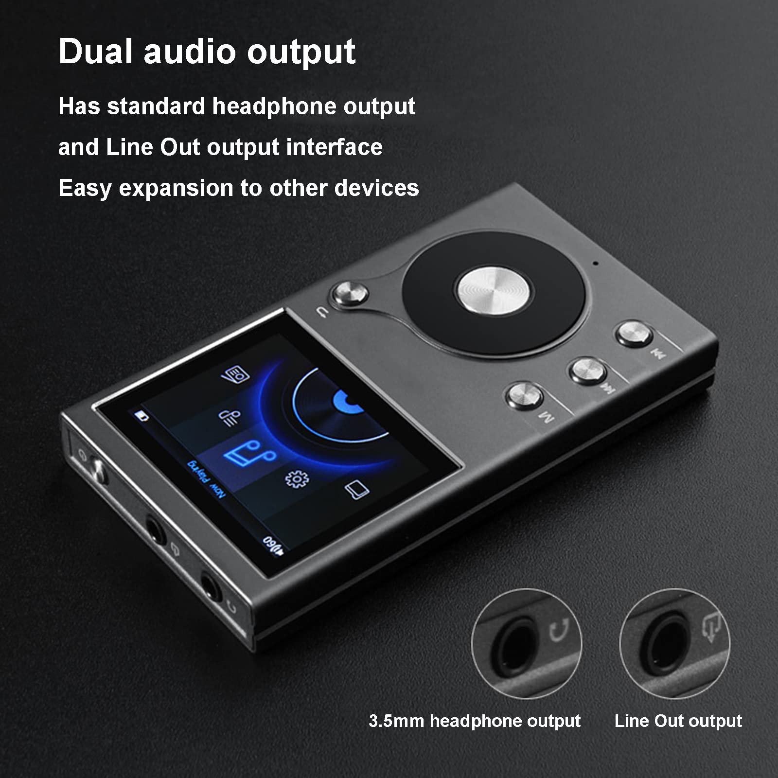 Odtwarzacz MP3, bezstratna muzyka DSD AUX samochodowy odtwarzacz HIFI, przenośny odtwarzacz audio o wysokiej rozdzielczości z kartą pamięci 8 GB, obsługa do 256 GB