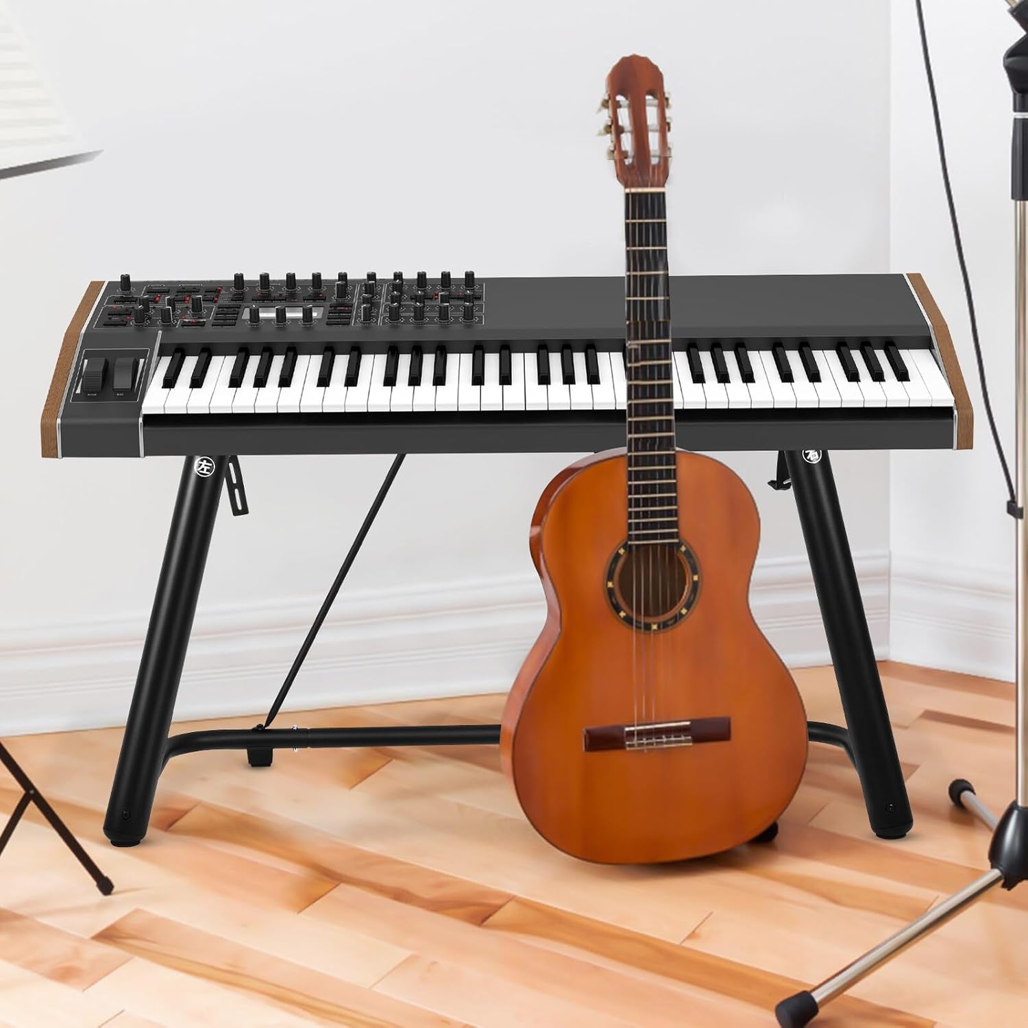 Abaodam U-shaped Metal Keyboard Stand Heavy-duty Piano Stand for Keyboards Thickened Wide Design Sturdy Music for Home and Performance Use