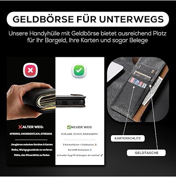 M.TK moveteck Xiaomi Redmi 13C Kılıf 360 Tam Kaplar Deri Dokulu Kapaklı Cüzdan Standlı Kartvizitli Tank Zırh Kapak, siyah, Tek Ebat, deluxe13csiyah