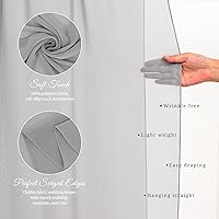 Vista 223 de Tela para envolver arco de boda, 4 paneles de 28 x 20 pies, cortinas de arco de boda rosa para ceremonia, cortinas de tela de gasa para cenador