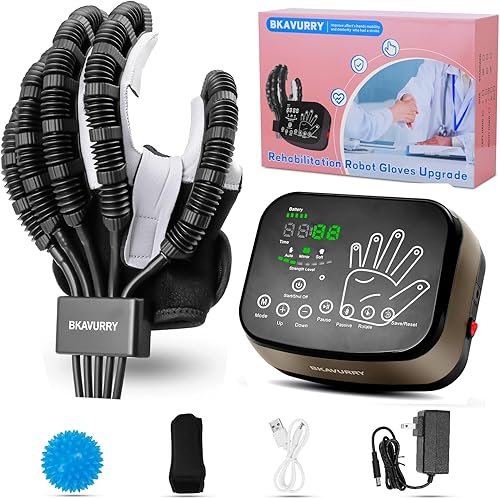 Guantes de robot de rehabilitación de manos calentados, equipo de recuperación física de rehabilitación de función de memoria para parálisis