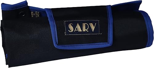 Miniatura 7 de Bolsa organizadora enrollable para llaves y herramientas, 12 bolsillos métricos, hecha a mano, impermeable, de PVC, laminado, balístico, de