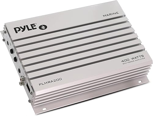 PYLE PLMRA400 Amplificador de 4 canales, de 400W, 2 canales, Aluminio