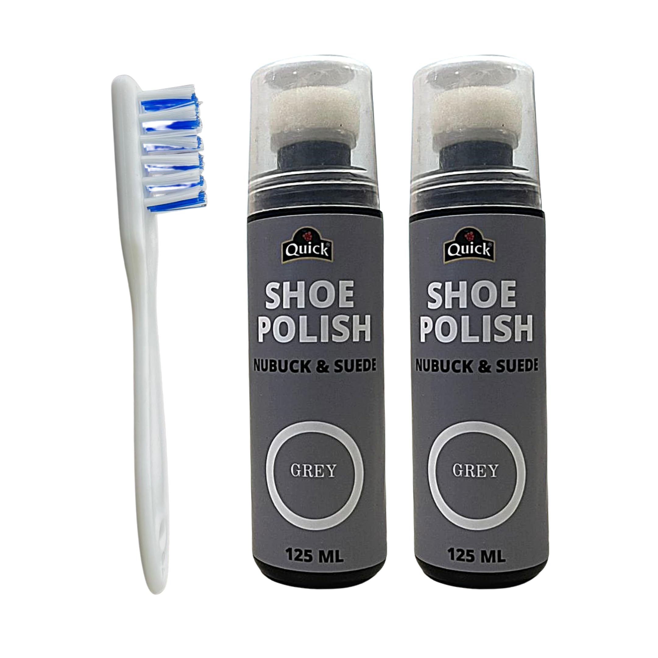 Quick Nubuck and Suede Shoe Polish | Color - Grey | Pack 2 x 125 ML | Nubuck and Suede Renovator (B0D3VJ9XQG) Amazon Price History, Amazon Price Tracker