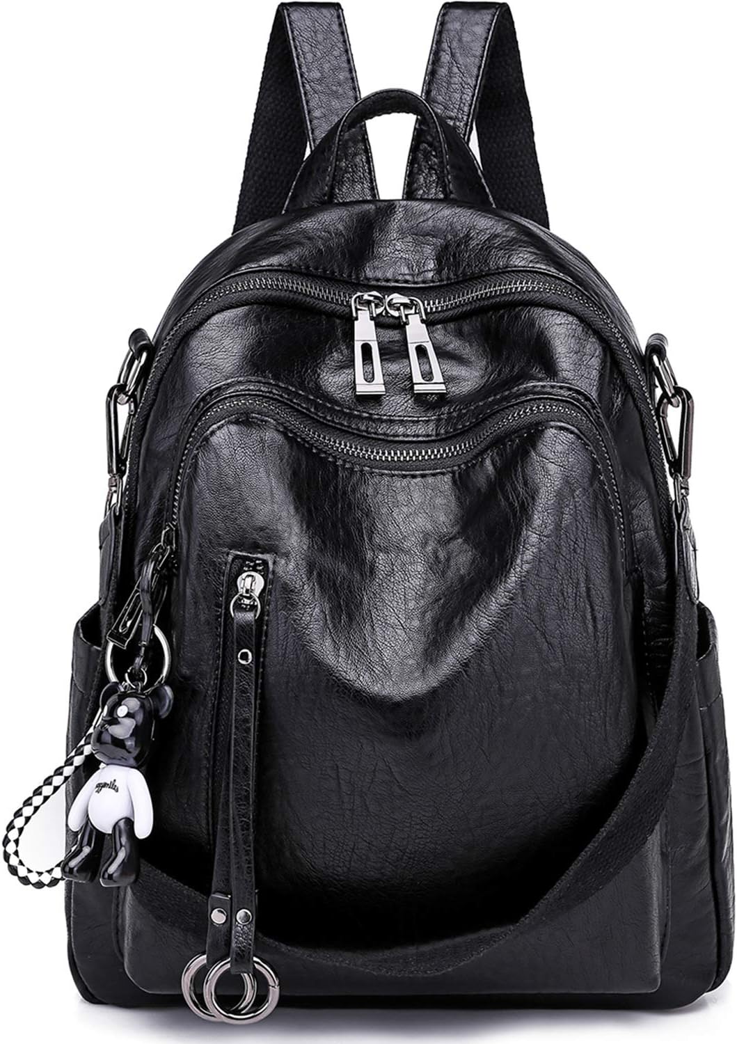 SYKTBackpack Purse for Women Fashion School PU Leather Purse and Hangbags Shoulder Bags