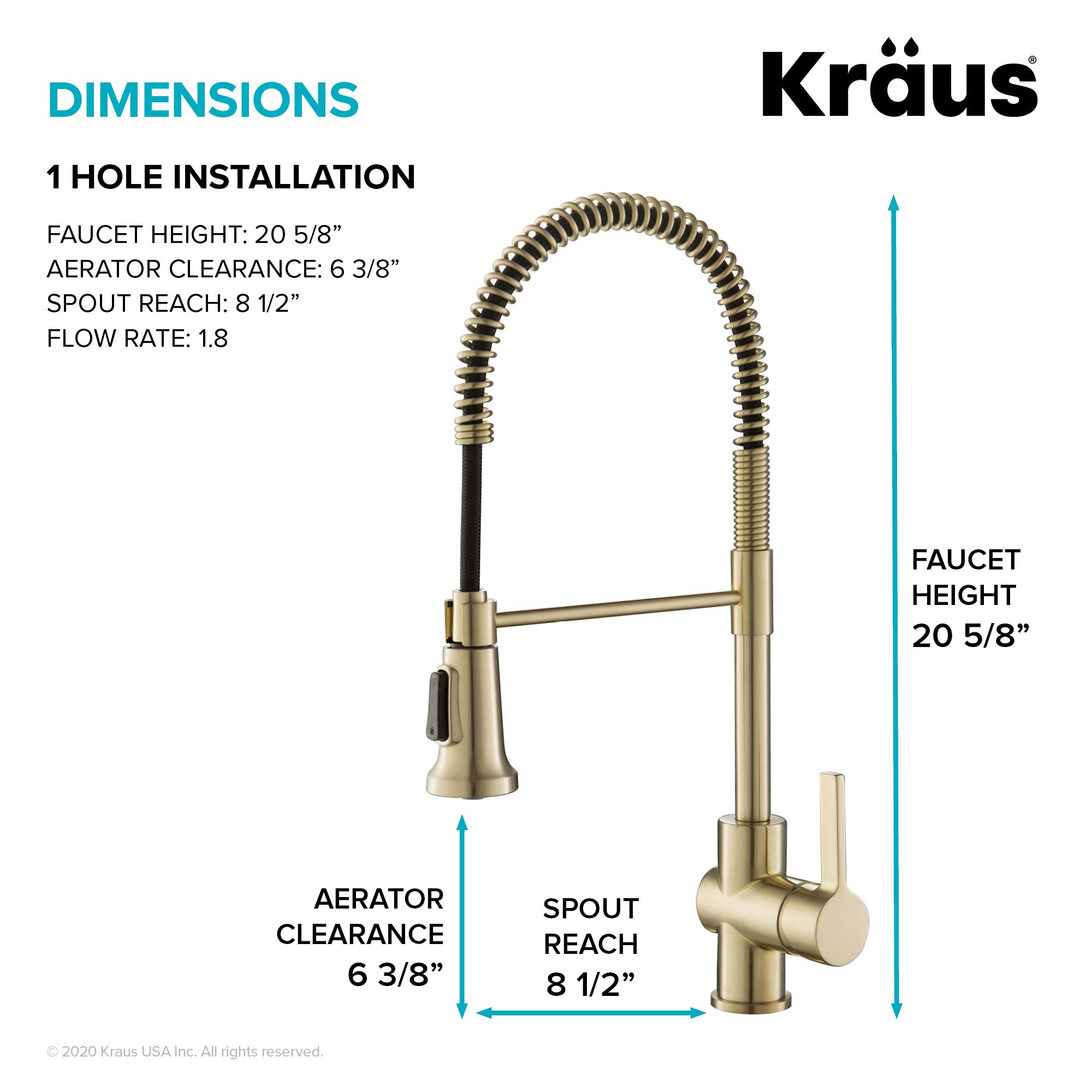 KRAUS Britt Commercial Style Spot Free Antiqued Champagne Bronze Pre-Rinse Kitchen Faucet with Deck Plate and Soap Dispenser, KPF-1690-KSD-31SFACB