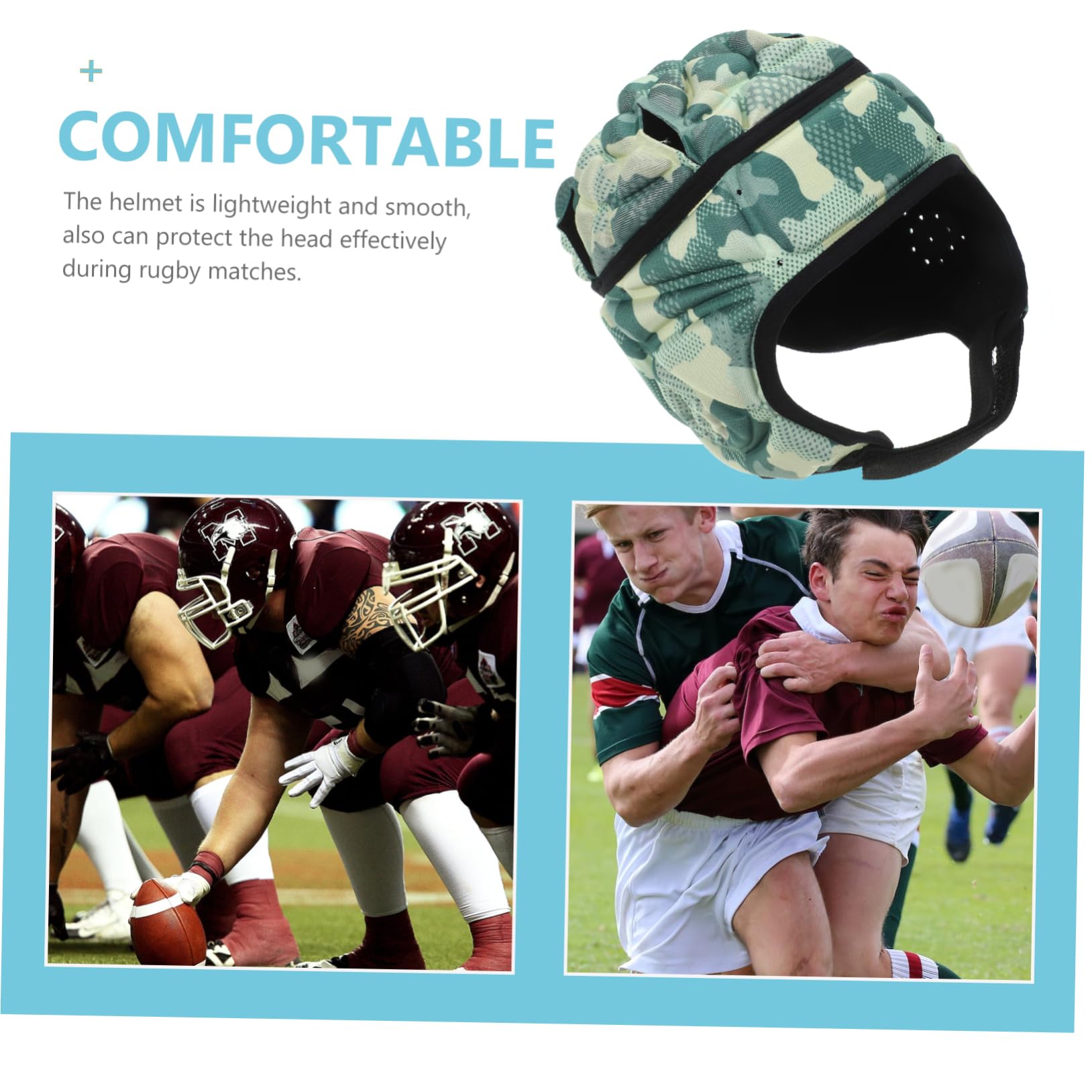 4 Piezas Tapa de Parachoques Juventud Cascos Casco de fútbol Juvenil Casco Deportivo Equipo de protección de Rugby Gorra de Rugby Casco de Portero Esponja