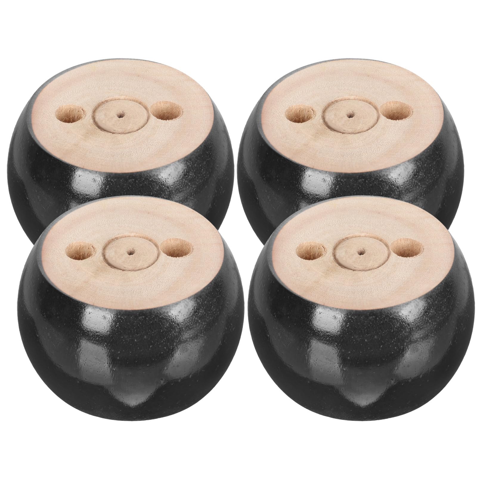 Supports de meubles en bois ronds lot de 4 pour canapé style moderne