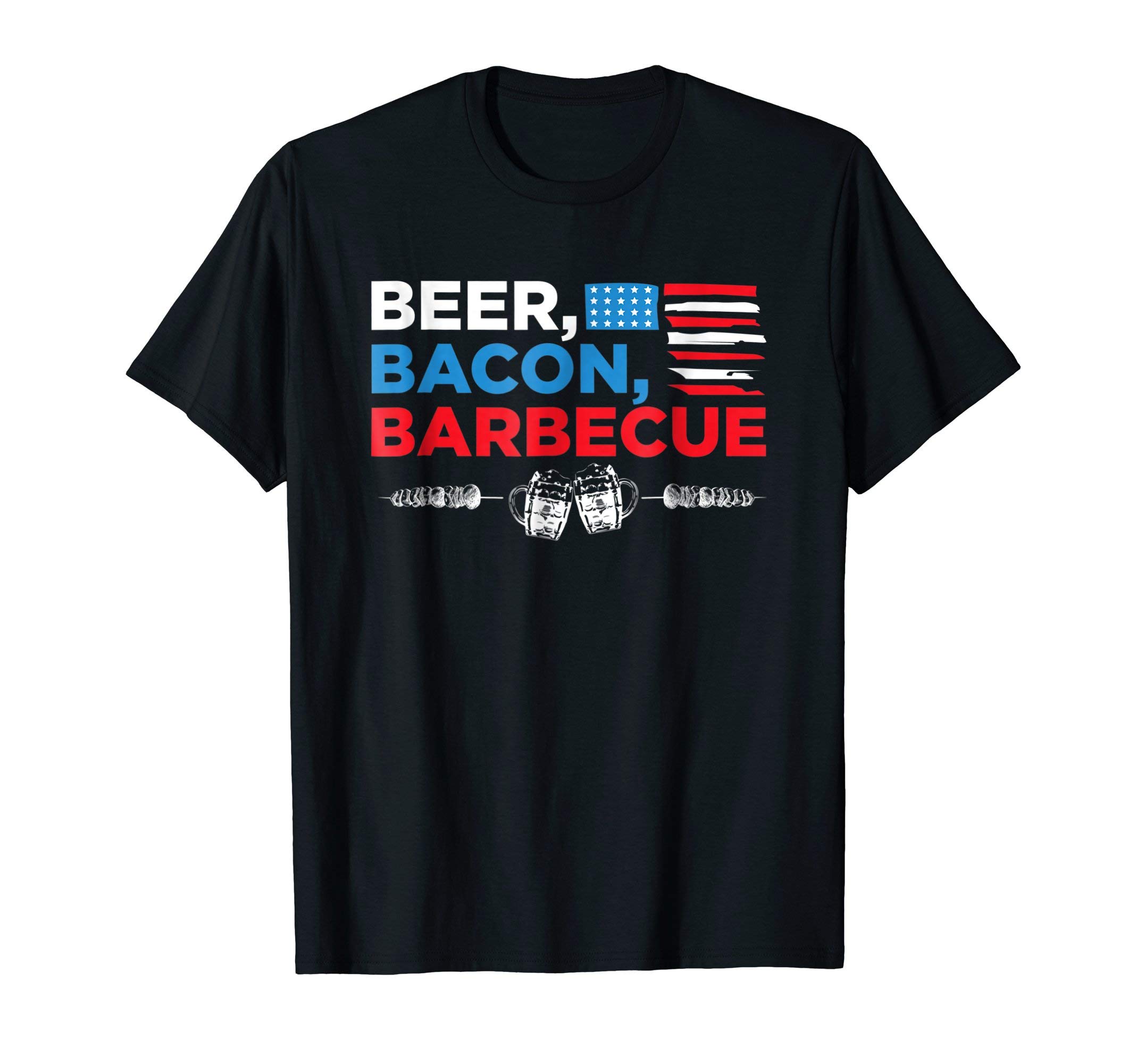Beer Bacon Barbecue T-Shirt July 4th Memorial Celebration