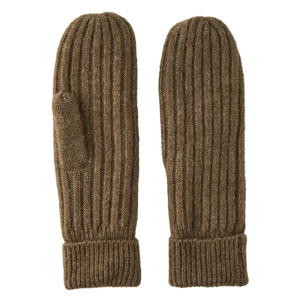 PIECES Women's Pcjeslin Wool Mittens Noos Bc Wool Mittens, fossil, One size