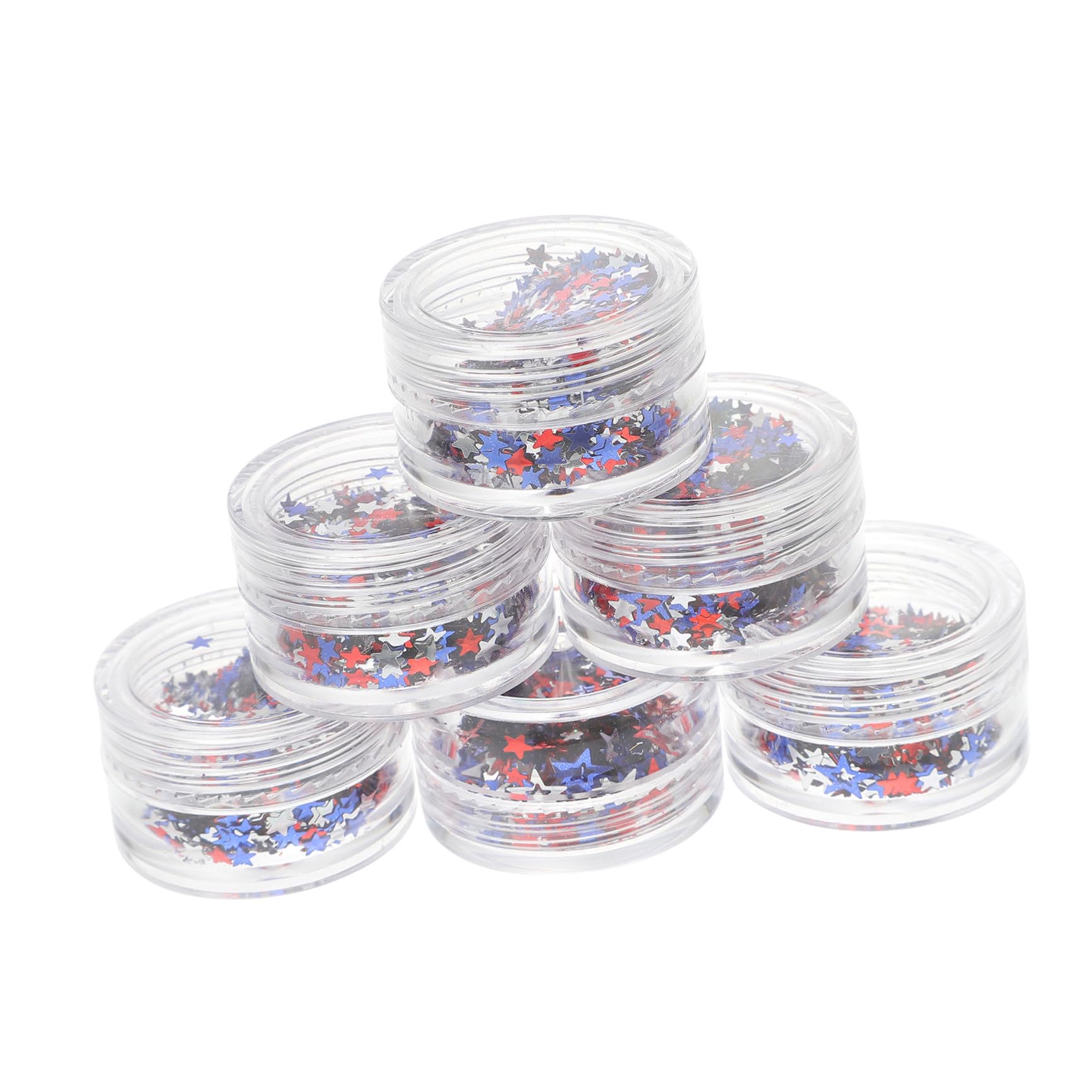 Healeved 4 Set Paillettes Pentagramma Paillettes Per Il Trucco Degli Occhi Neon Adesivi Gel Paillettes Per Unghie Scaglie Di Glitter Per Unghie Accessori Per Unghie Plastica 6 Scatole*4