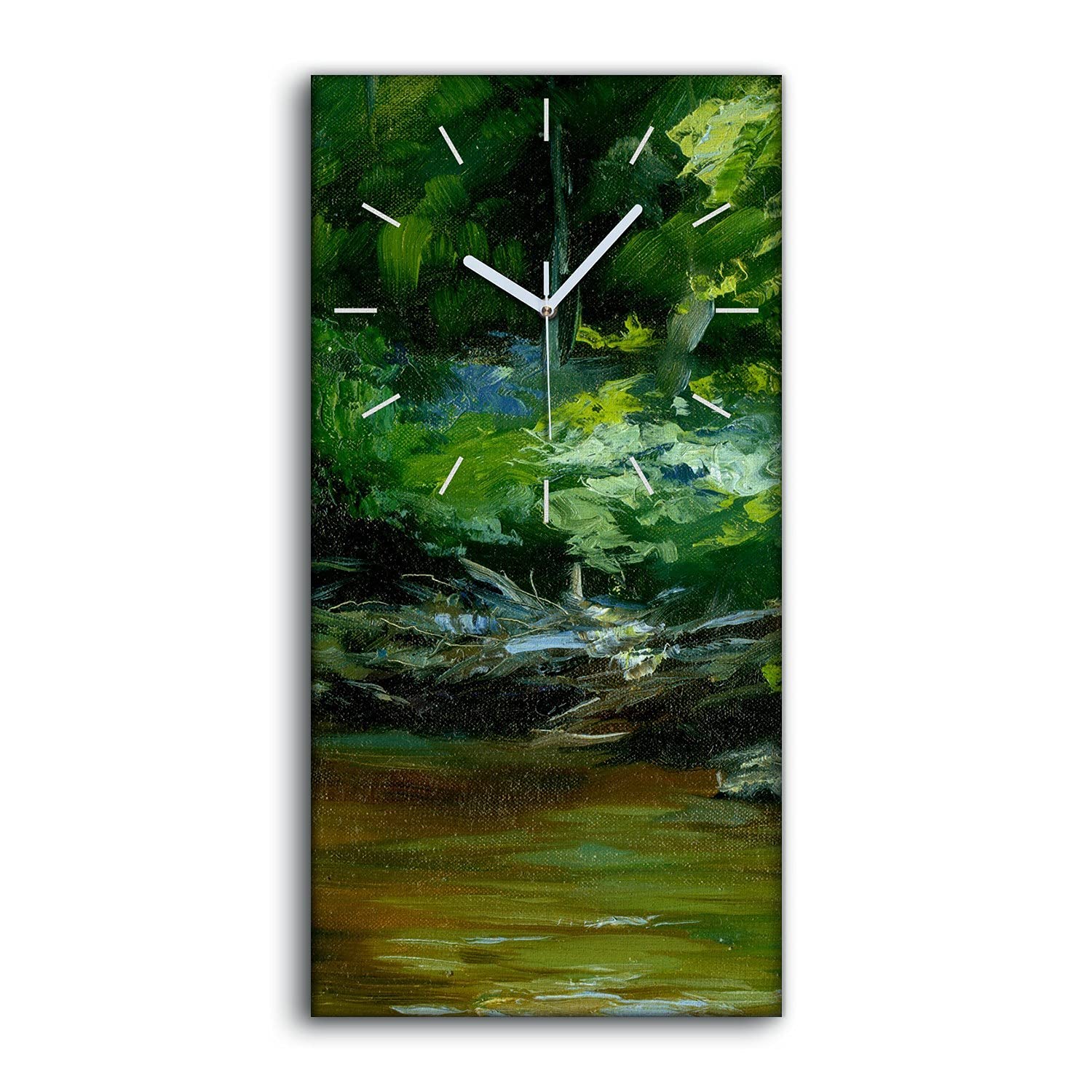 Horloge sur toile sans tic tac décoration zen grand format salon nature