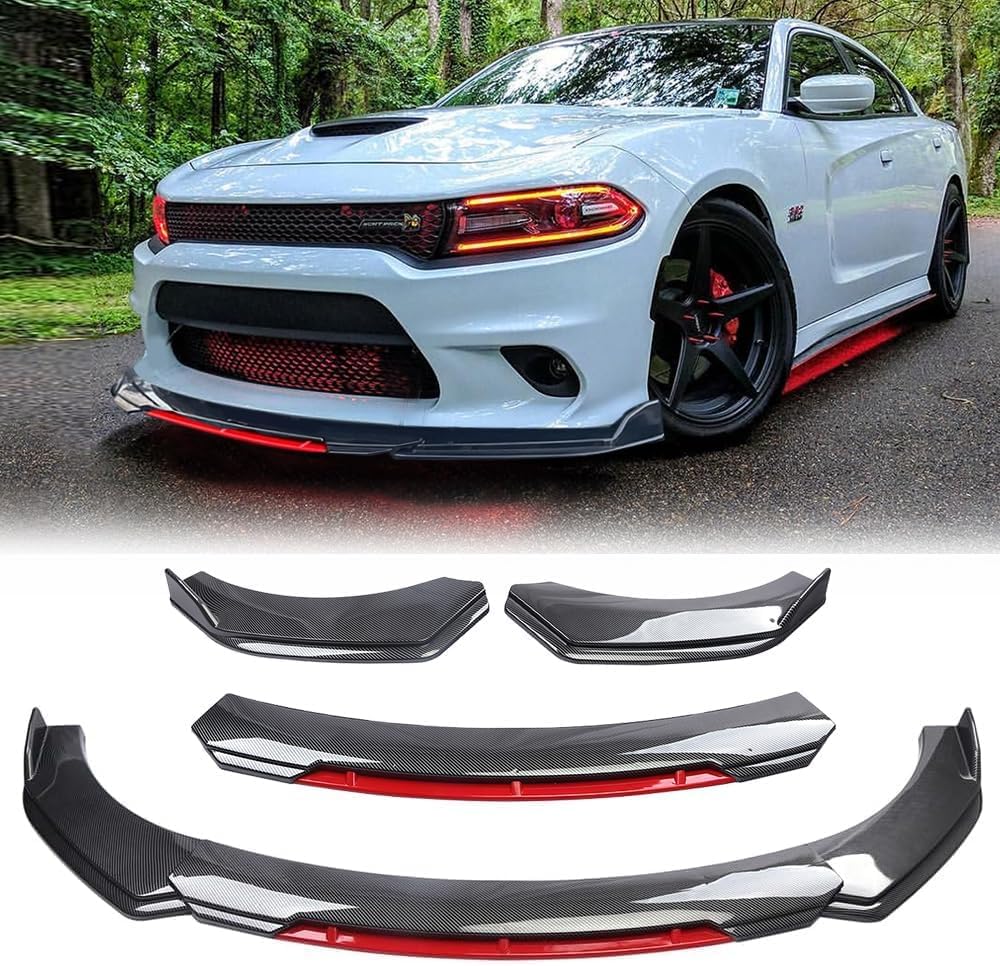 Universal Car Front Bumper Lip Kit Chin Spoiler Diffuser Protector Compatible with Toyota Corolla Camry Honda Civic Accord Ford Focus Nissan Altima Hyundai Elantra and More