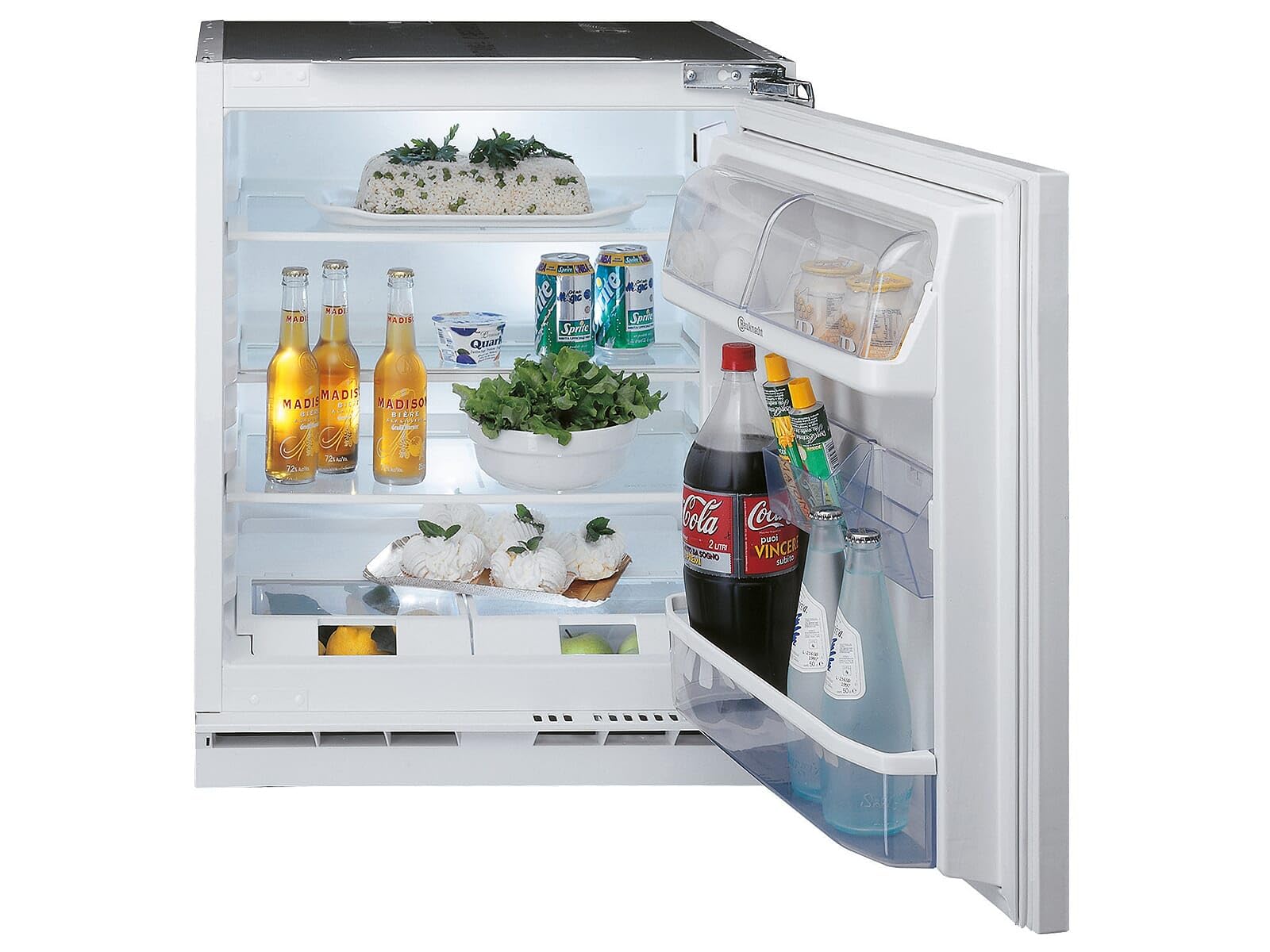 Bauknecht KSU 8VF2E Unterbau-Kühlschrank/Elektronische Temperaturregelung/Warnsignal-Störungen: optisch/LED-Licht/Superkühlfunktion/Abtauautomatik im Kühlteil/Sicherheitsglas