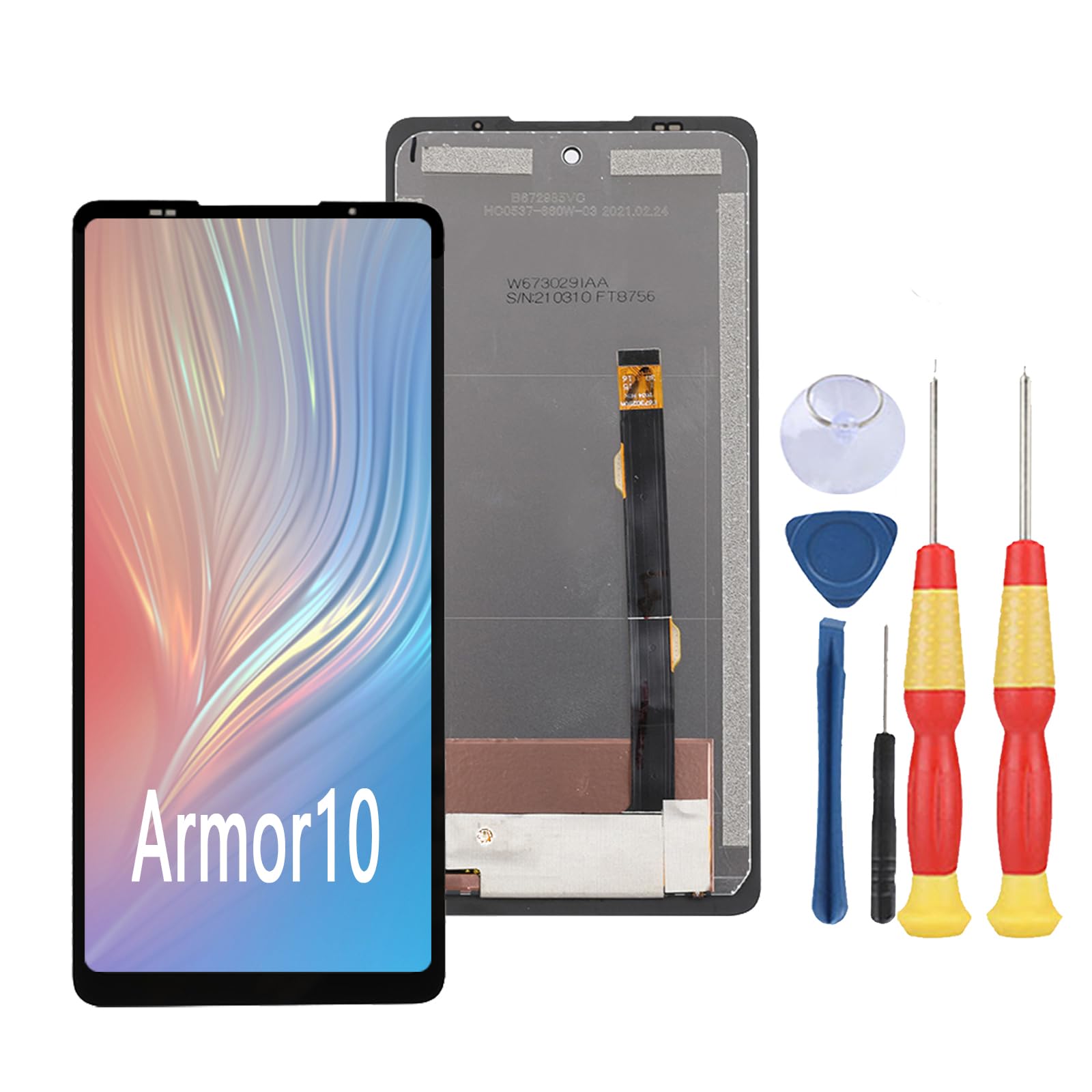 Écran LCD compatible avec Ulefone Armor 10 LCD Display Touch Screen Assembly Pièces de rechange avec outils
