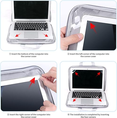 Miniatura 6 de Bolsa para laptop, bolsa duradera para laptop de viaje de negocios, compatible con MacBook AirPro HP Dell Asus Laptop