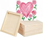 6 Pack 12 x 12 inch Wood Panel Boards,Unfinished Wood Frames for DIY Art Projects, Square Canvas for Painting, Pouring, Arts Use with Oils,Valentine's Day Halloween Christmas Decorative Panel Canvas