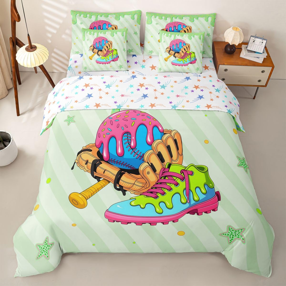 Homewish Baseball Handschuh Bettwäsche 220x240 7teilig