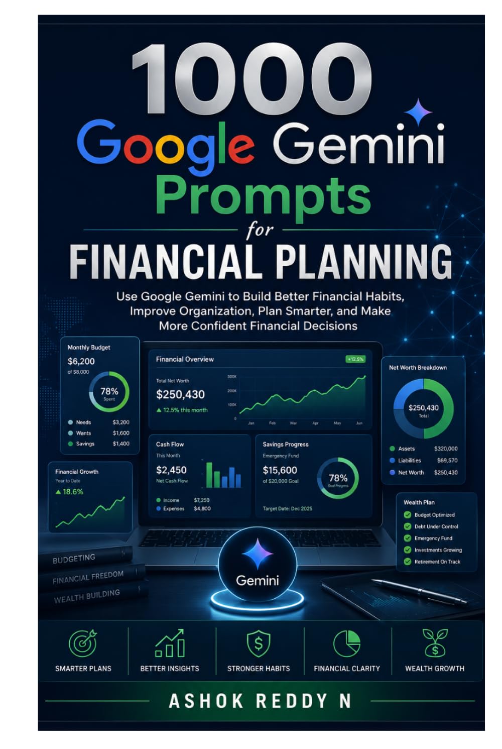 1000 Google Gemini Prompts for Financial Planning: Use Google Gemini to Build Better Financial Habits, Improve Organization, Plan Smarter, and Make More Confident Financial Decisions