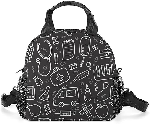 Bolsa de almuerzo para enfermera, lonchera portátil con aislamiento, bolsa térmica para mujer, trabajo al aire libre