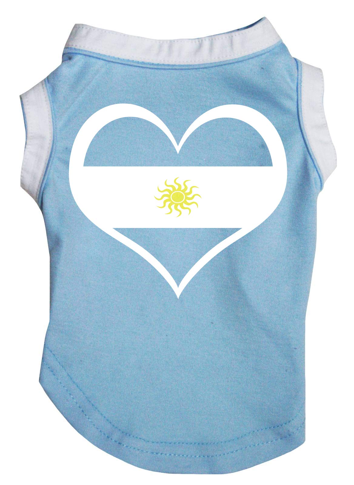 T-shirt pour chien bleu XXXL vêtement grand chien motif Argentine Heart