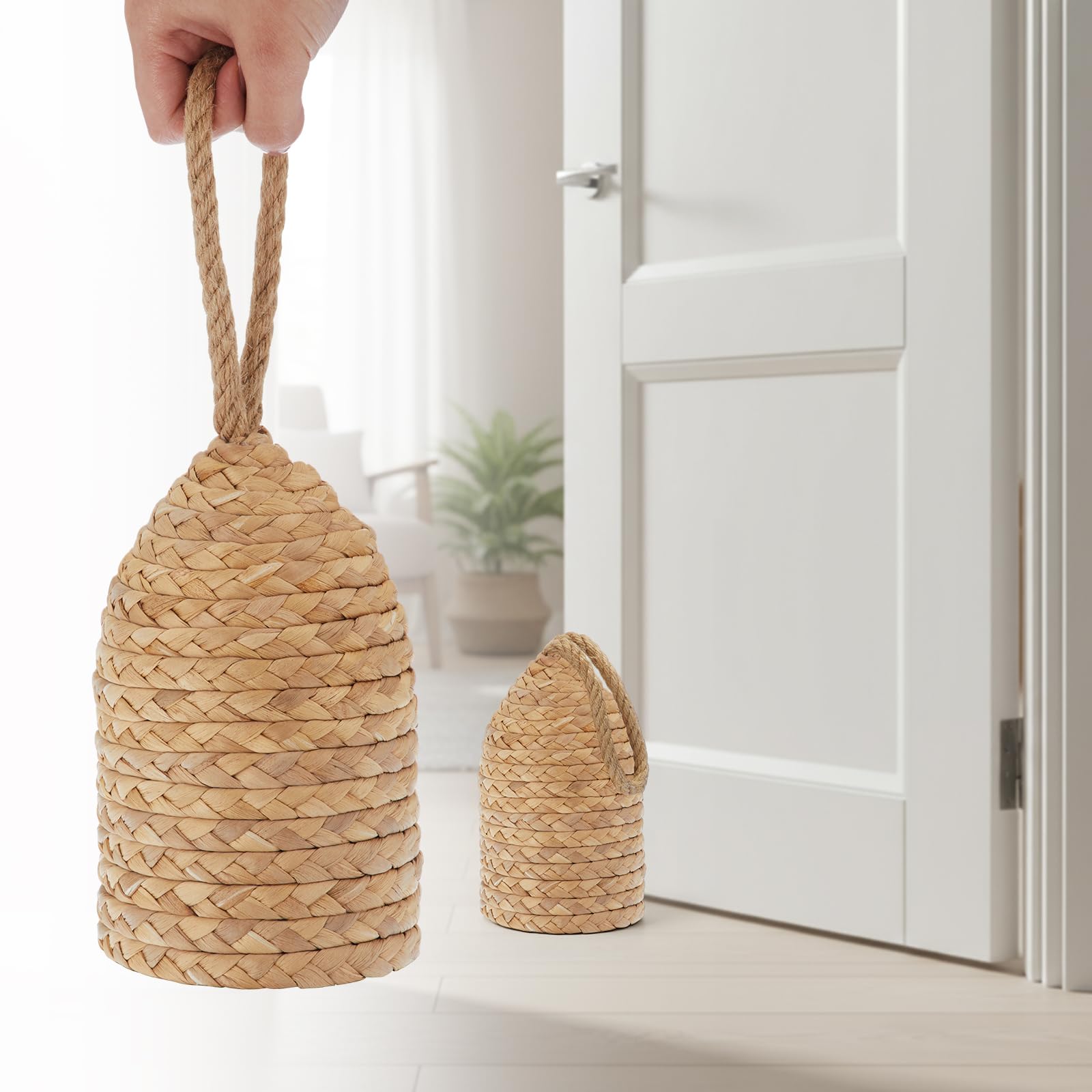 Butée de porte en osier lourd résout le problème des portes qui claquent au vent