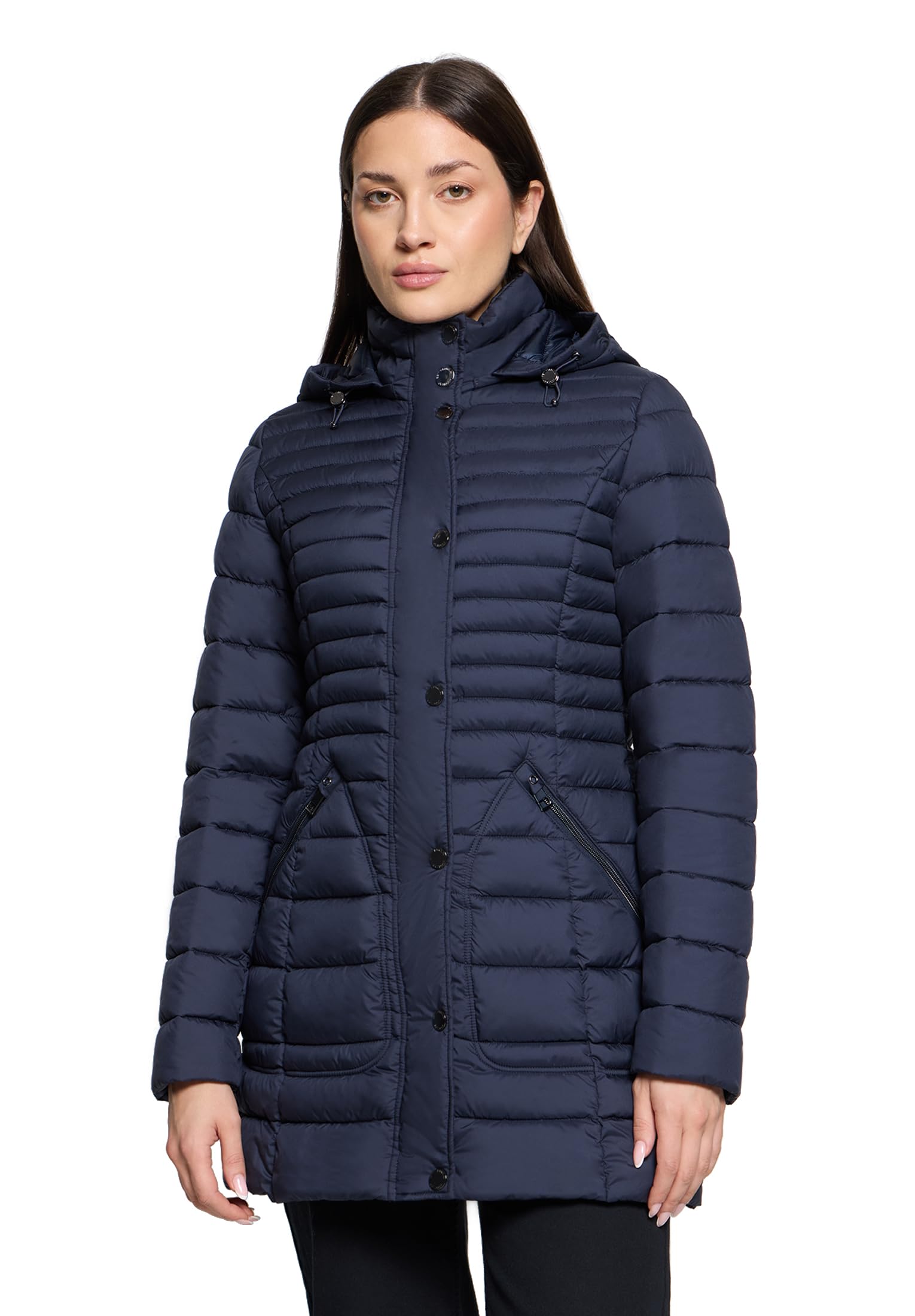 Betty Barclay Damen Steppjacke mit Abnehmbarer Kapuze
