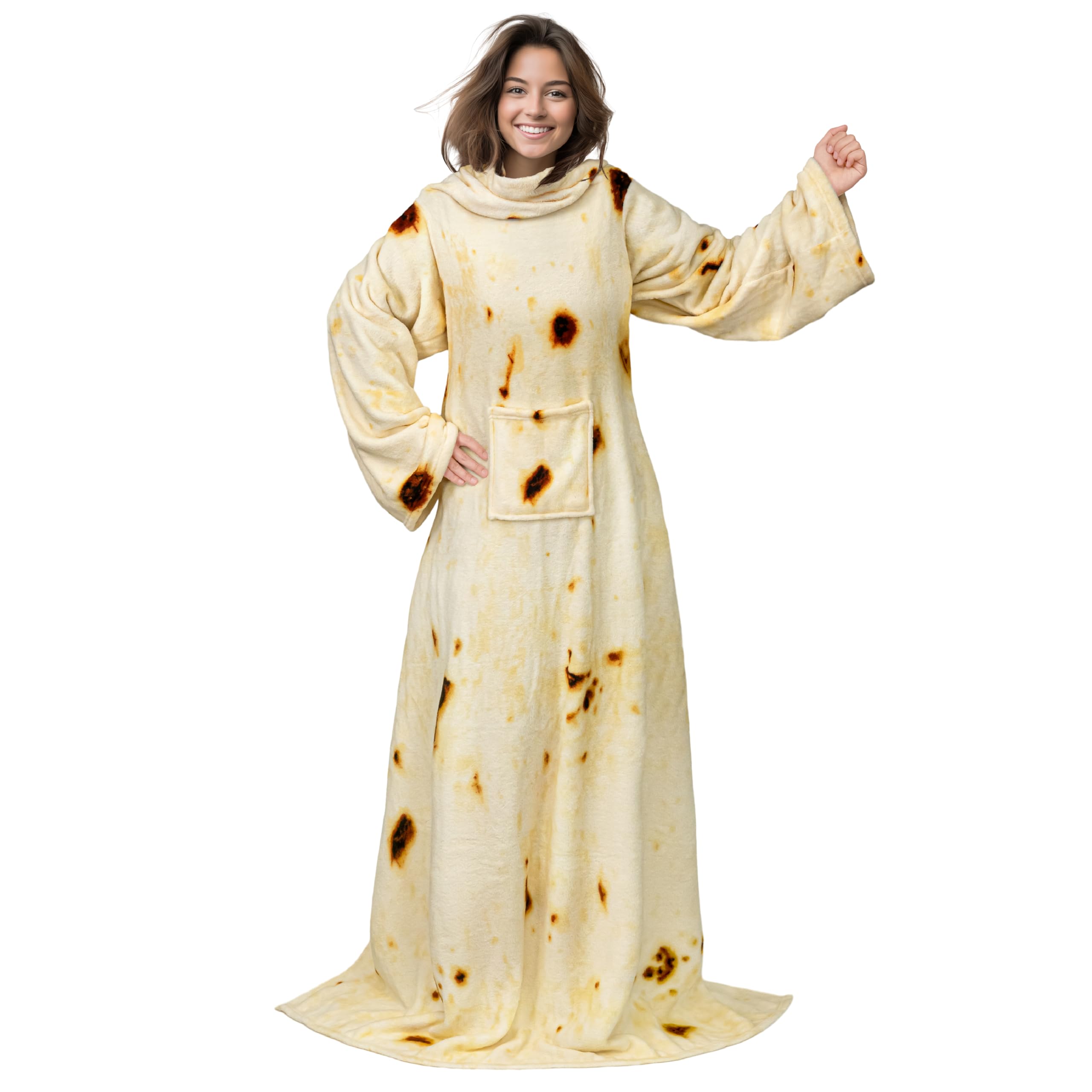 PAVILIAWearable Blanket with Sleeves for Adult Women Men, Cozy Fleece Warm Wrap Throw with Arms, Gifts for Christmas, WifeOEKO-TEX STANDARD 100