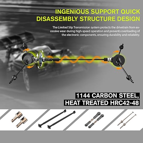 Miniatura 3 de RLAARLO - Autos RC sin escobillas 1/12 para adultos, máximo 50 MPH rápido RC Buggy, todo terreno, control remoto de alta velocidad, automóvil Hobby