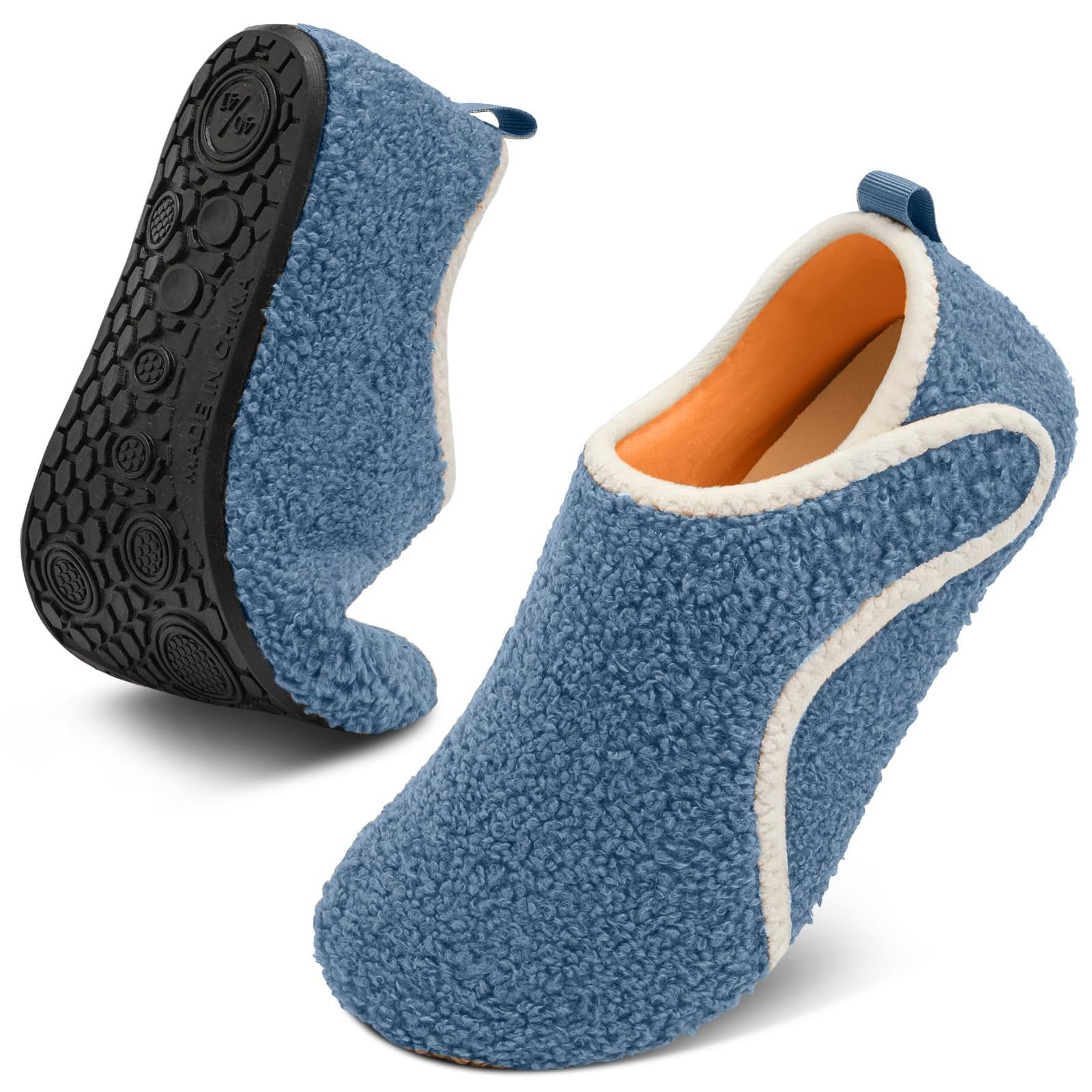 House Slippers for Women 2025 Adjustable Walking Lightweight Fuzzy Warm Socks Shoes Indoor Outdoor Non-Slip Barefoot Slippers