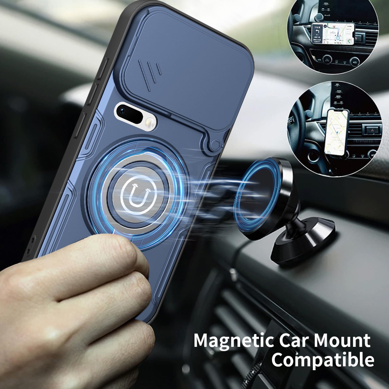 Wojskowe etui do Xiaomi 17 Pro Max / 17 Pro / 17, obrotowa osłona soczewek, chłodząca zbroja, regulowany pierścień magnetyczny, czerwone, 17 Pro Max