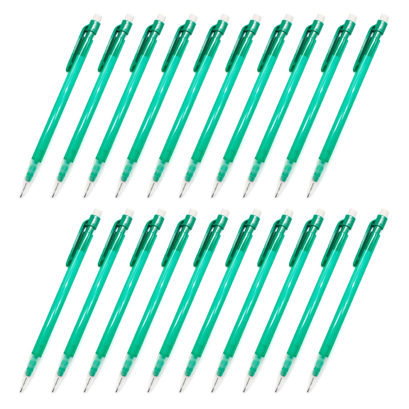 LUOFENG 20Pcs Mechanical Pencil Automatic Drwaing Pencil with Small Eraser 0.7MM Artist Pencil for Writing Drawing Sketching