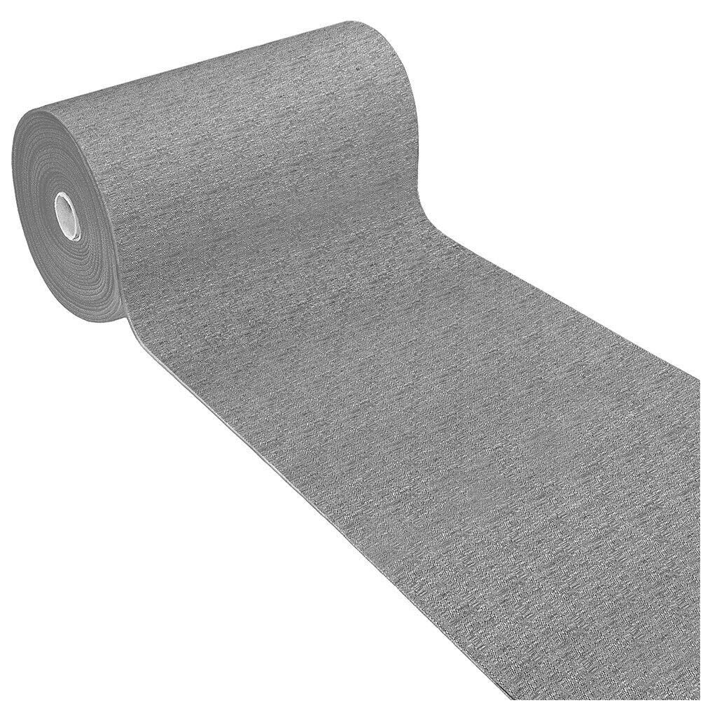 emmevi Tappeto Cucina Tinta Unita Striato Bordato Assorbente Passatoia Casa Antiscivolo 54x190 Cm Grigio