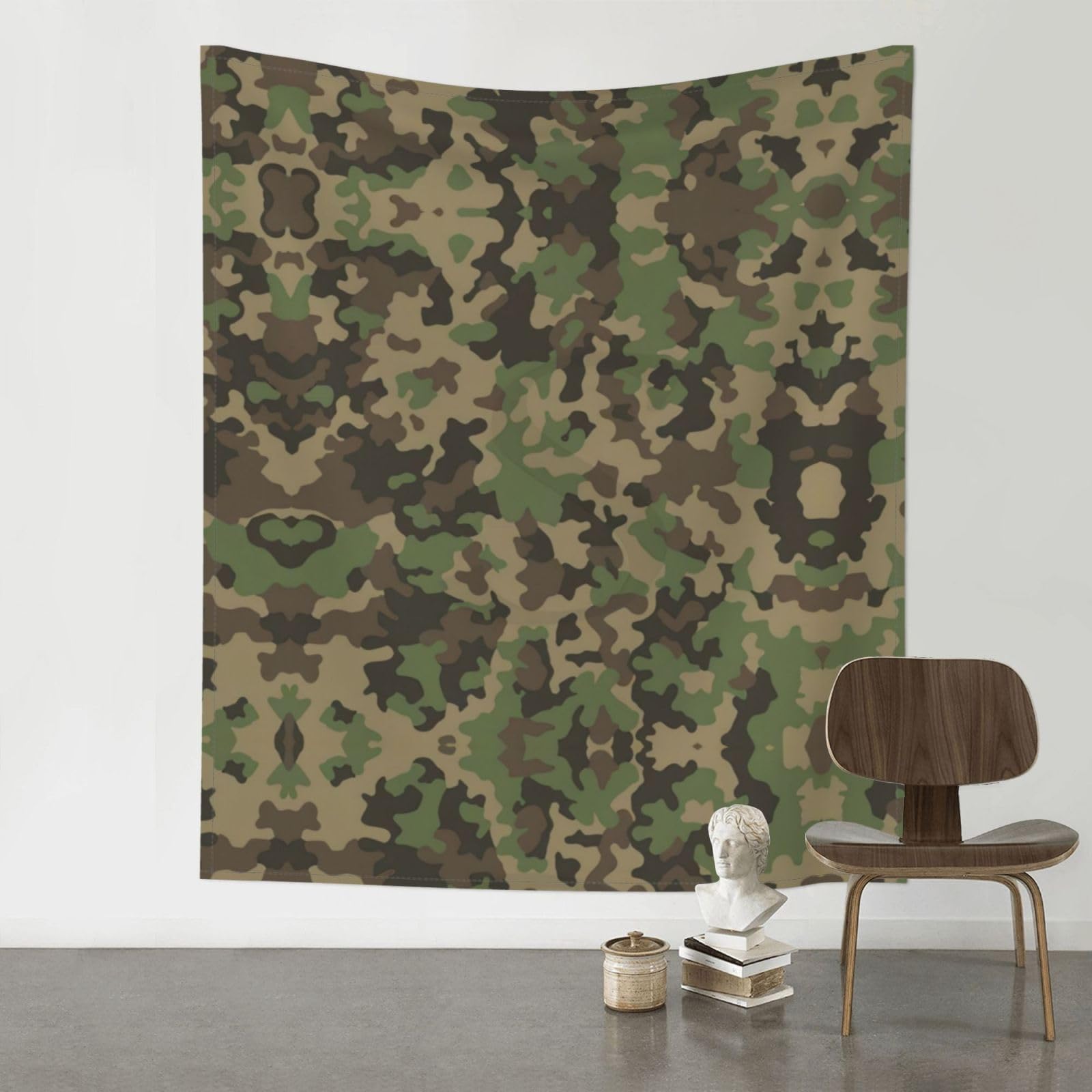 YYHWHJDE Green Camo Prints Wall Tapestry 60x51in - High-Grade Polyester Throw Blanket for Bedroom, Dorm, Beach & Picnic Decor